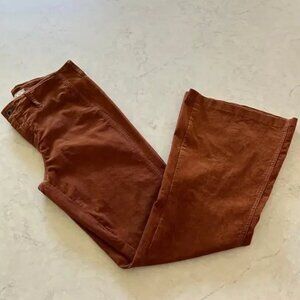 Free People Corduroy Flare Leg Pants Size 31, Rust color